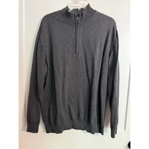 Cabela's Mens XL Outfitter Series Knit 1/4 Zip Sweater Gray Gorpcore Outdoor